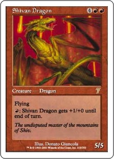 Shivan Dragon - Seventh Edition