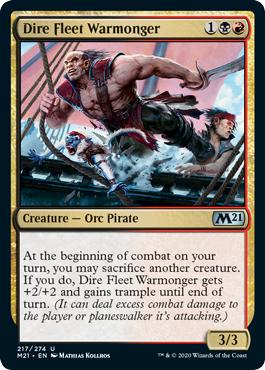 Dire Fleet Warmonger - Core Set 2021