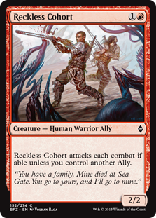 Reckless Cohort - Battle for Zendikar