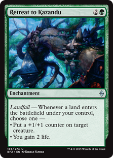 Retreat to Kazandu - Battle for Zendikar