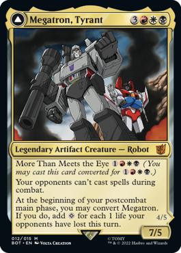 Megatron, Tyrant -> Megatron, Destructive Force - The Brothers' War Transformers Cards