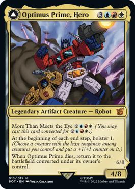 Optimus Prime, Hero -> Optimus Prime, Autobot Leader - The Brothers' War Transformers Cards