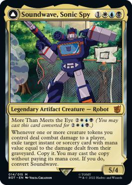 Soundwave, Sonic Spy -> Soundwave, Superior Captain - The Brothers' War Transformers Cards