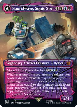 Soundwave, Sonic Spy -> Soundwave, Superior Captain - The Brothers' War Transformers Cards