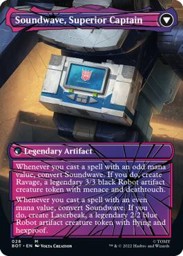 Soundwave, Superior Captain - The Brothers' War Transformers Cards