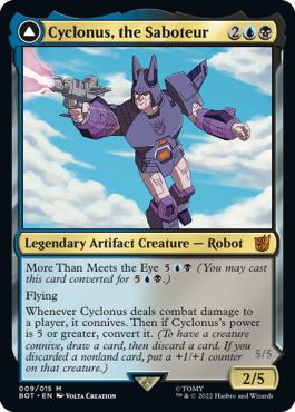 Cyclonus, the Saboteur -> Cyclonus, Cybertronian Fighter - The Brothers' War Transformers Cards