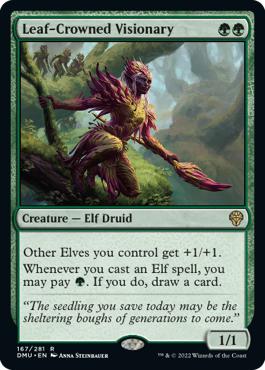 Leaf-Crowned Visionary - Dominaria United