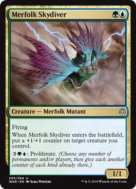 Merfolk Skydiver - War of the Spark