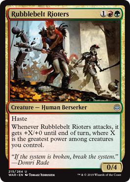 Rubblebelt Rioters - War of the Spark