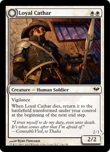 Loyal Cathar -> Unhallowed Cathar - Dark Ascension