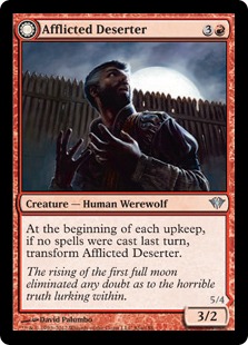 Afflicted Deserter -> Werewolf Ransacker - Dark Ascension