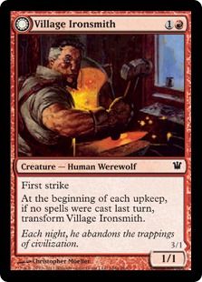 Village Ironsmith -> Ironfang - Innistrad