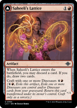 Saheeli's Lattice -> Mastercraft Raptor - The Lost Caverns of Ixalan