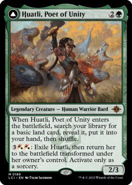 Huatli, Poet of Unity -> Roar of the Fifth People - The Lost Caverns of Ixalan