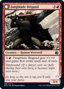 Fangblade Brigand -> Fangblade Eviscerator - Innistrad: Midnight Hunt