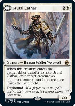 Brutal Cathar -> Moonrage Brute - Innistrad: Midnight Hunt