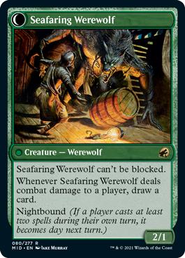 Seafaring Werewolf - Innistrad: Midnight Hunt