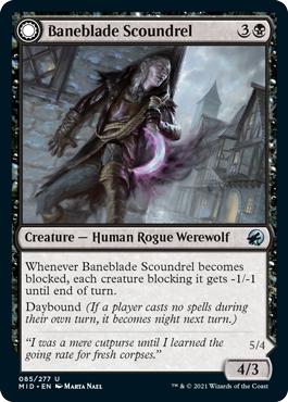 Baneblade Scoundrel -> Baneclaw Marauder - Innistrad: Midnight Hunt