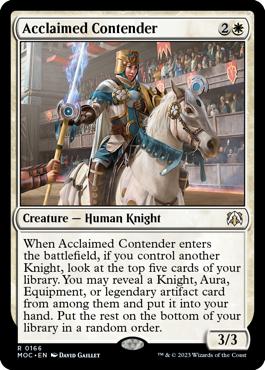 Acclaimed Contender - March of the Machine Commander