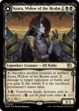 Ayara, Widow of the Realm -> Ayara, Furnace Queen - March of the Machine