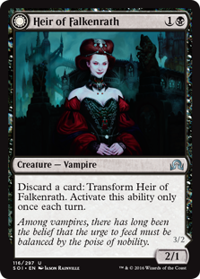 Heir of Falkenrath -> Heir to the Night - Shadows over Innistrad