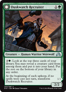 Duskwatch Recruiter -> Krallenhorde Howler - Shadows over Innistrad