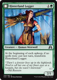 Hinterland Logger -> Timber Shredder - Shadows over Innistrad