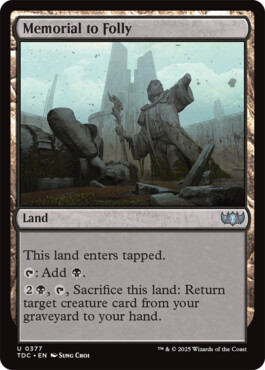 Memorial to Folly - Tarkir: Dragonstorm Commander