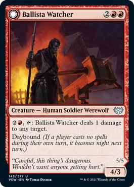 Ballista Watcher -> Ballista Wielder - Innistrad: Crimson Vow