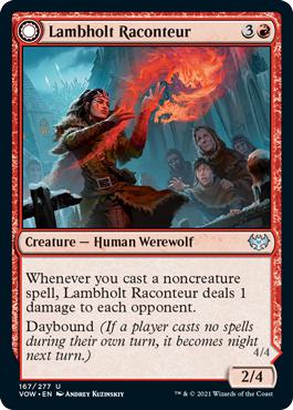 Lambholt Raconteur -> Lambholt Ravager - Innistrad: Crimson Vow