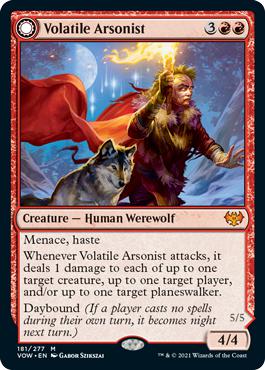 Volatile Arsonist -> Dire-Strain Anarchist - Innistrad: Crimson Vow