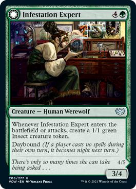 Infestation Expert -> Infested Werewolf - Innistrad: Crimson Vow