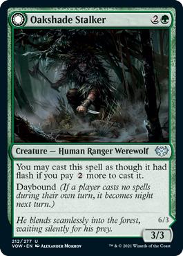 Oakshade Stalker -> Moonlit Ambusher - Innistrad: Crimson Vow