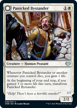 Panicked Bystander -> Cackling Culprit - Innistrad: Crimson Vow