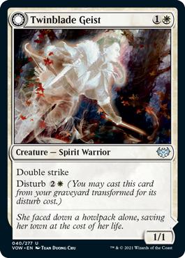 Twinblade Geist -> Twinblade Invocation - Innistrad: Crimson Vow