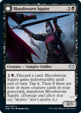 Bloodsworn Squire -> Bloodsworn Knight - Innistrad: Crimson Vow