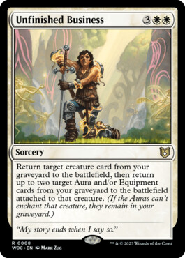 Unfinished Business - Wilds of Eldraine Commander