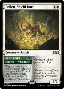 Pollen-Shield Hare - Wilds of Eldraine