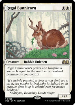 Regal Bunnicorn - Wilds of Eldraine