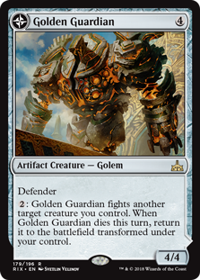 Golden Guardian -> Gold-Forge Garrison - Rivals of Ixalan