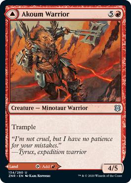 Akoum Warrior // Akoum Teeth - Zendikar Rising