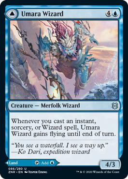 Umara Wizard // Umara Skyfalls - Zendikar Rising