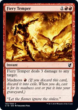 Fiery Temper - Commander 2019