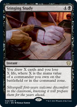 Stinging Study - Commander 2021