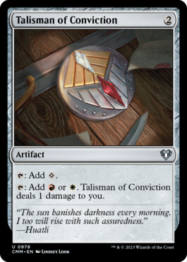 Talisman of Conviction - Commander Masters