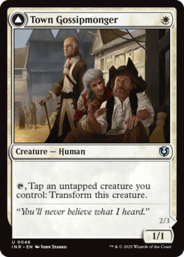 Town Gossipmonger -> Incited Rabble - Innistrad Remastered