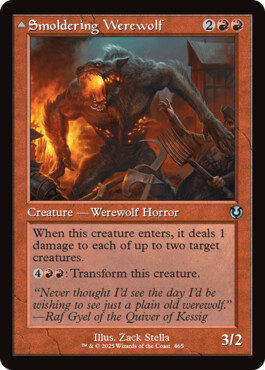 Smoldering Werewolf -> Erupting Dreadwolf - Innistrad Remastered