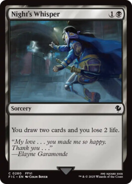 Night's Whisper - Final Fantasy Commander