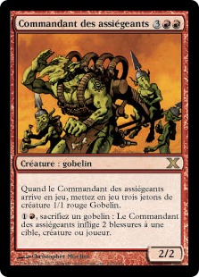 Commandant des assiégeants - 10ième Edition