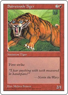 Tigre à dents de sabre - 5ième Edition